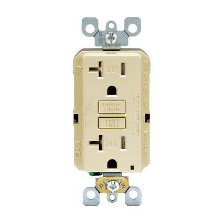 Leviton GFCI OUTLET TP 20A IVORY GFTR2-0KI